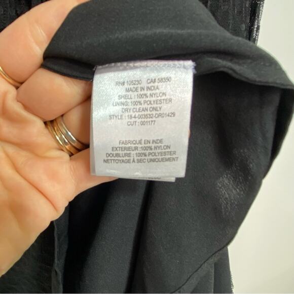 Joie Johnesha Black Swiss Dot Lace V Neck Sleeveless Dress 0 - Picture 7 of 12